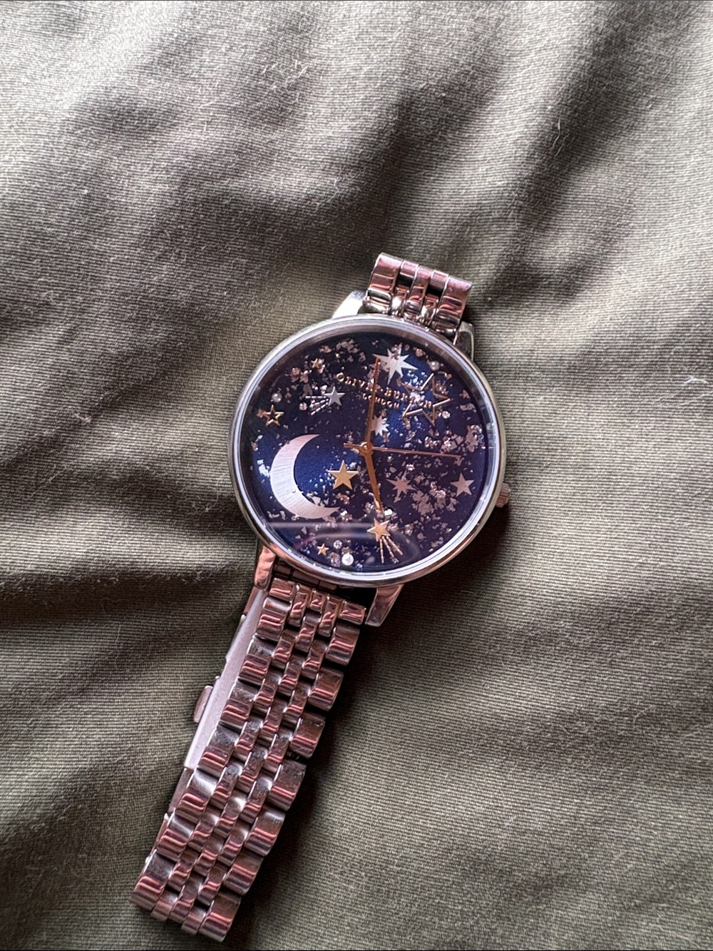 Rare Olivia Burton Celestial Star & Moon Silver Watch - Picture 3 of 9